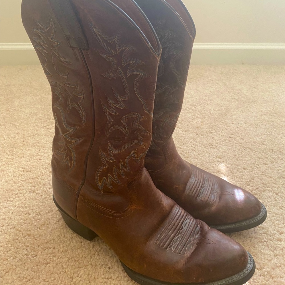 ARIAT Men’s Western Brown Leather Cowboy Boots - Size 8D (Style 34732)